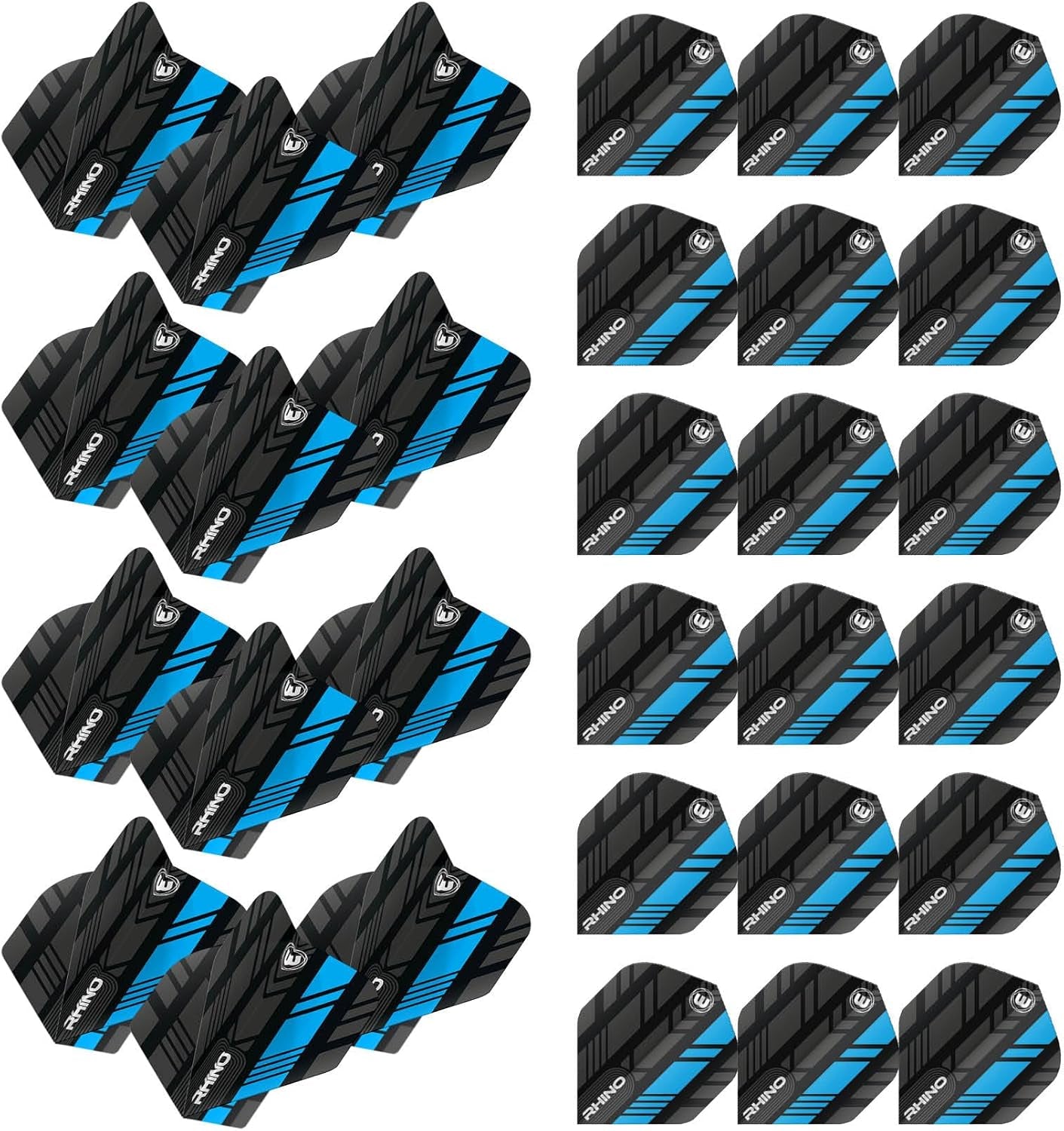 Rhino Stripe Design Dart Flights - 10 sets per pack (30 flights per pack)
