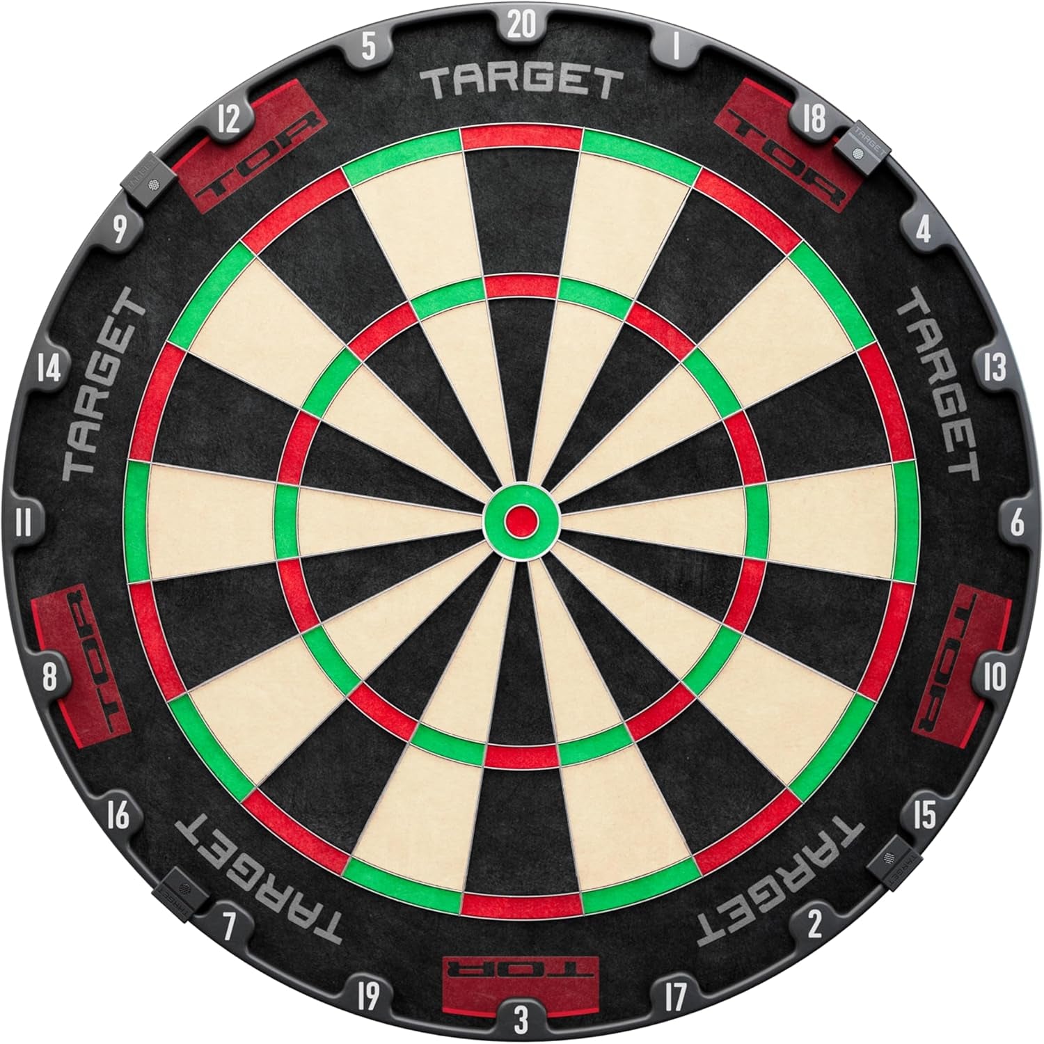 TOR Dartboard, Steel Tip Dart Board | Competition Standard Steel Tip Dartboards with Fixing Kit, Modern Rotational Number Ring, Premium Madagascan Sisal, Stainless Steel Thin Wire System