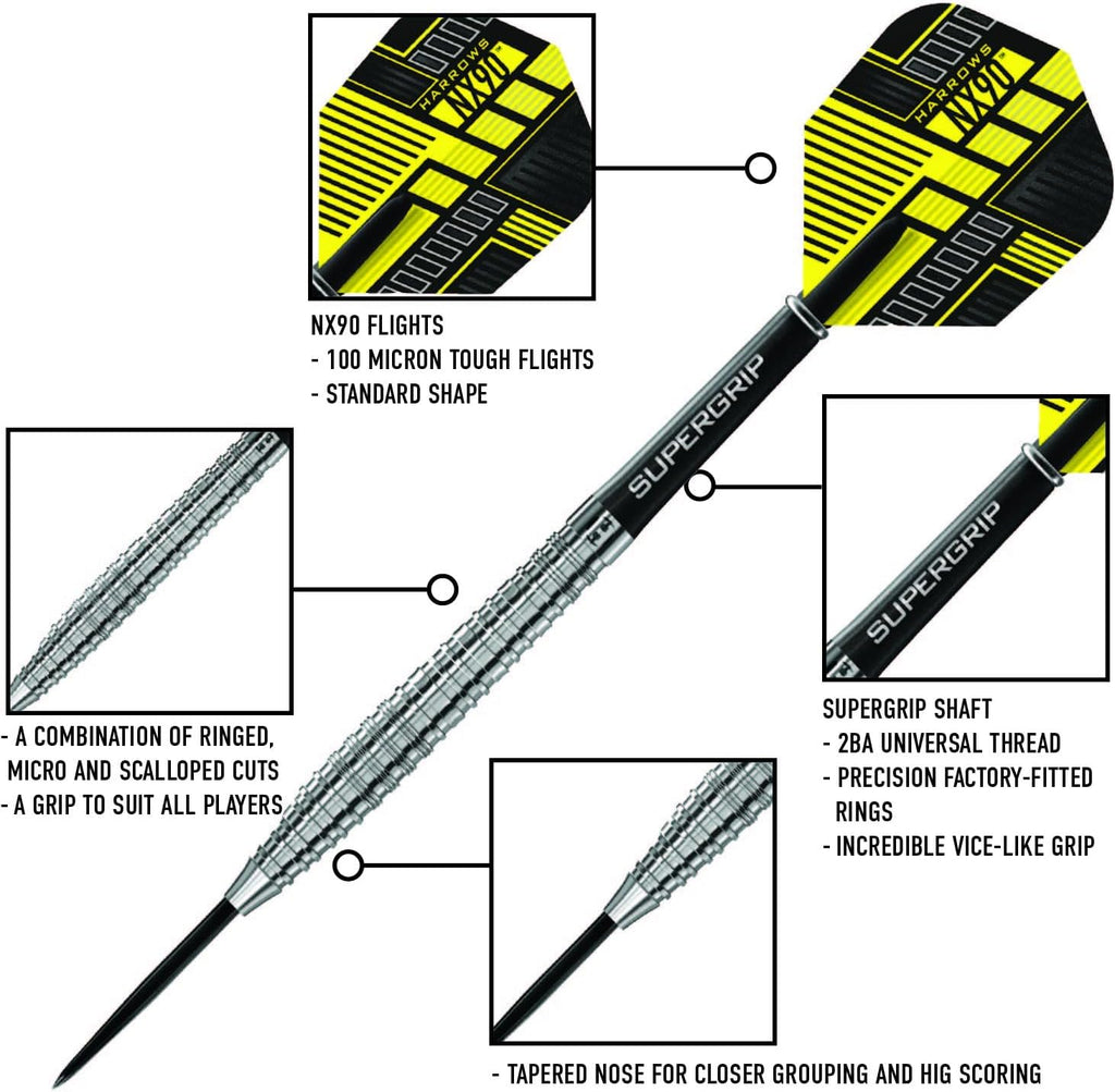 NX90 90% Tungsten Steel Tip Darts