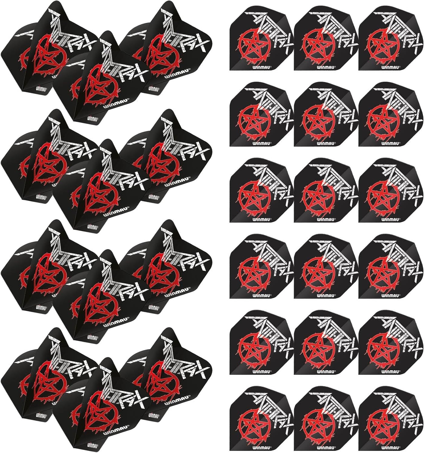Rock Legends Dart Flights - 10 Sets Per Pack (Total 30 Dart Flights) Available in Varying Designs