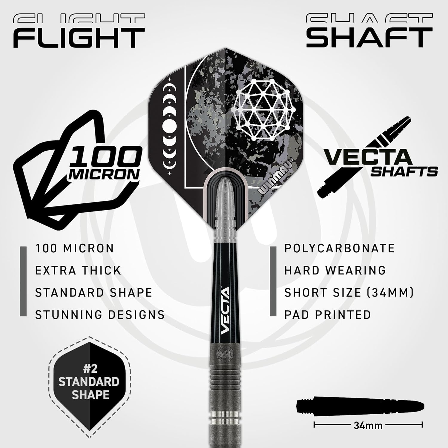 Darts Callisto Series 90% Professional Tungsten Steel Tip Darts Set with Dart Flights and Dart Shafts (Stems) - Available in Three Styles - 22g, 23g, 24g, 25g & 26g Dart