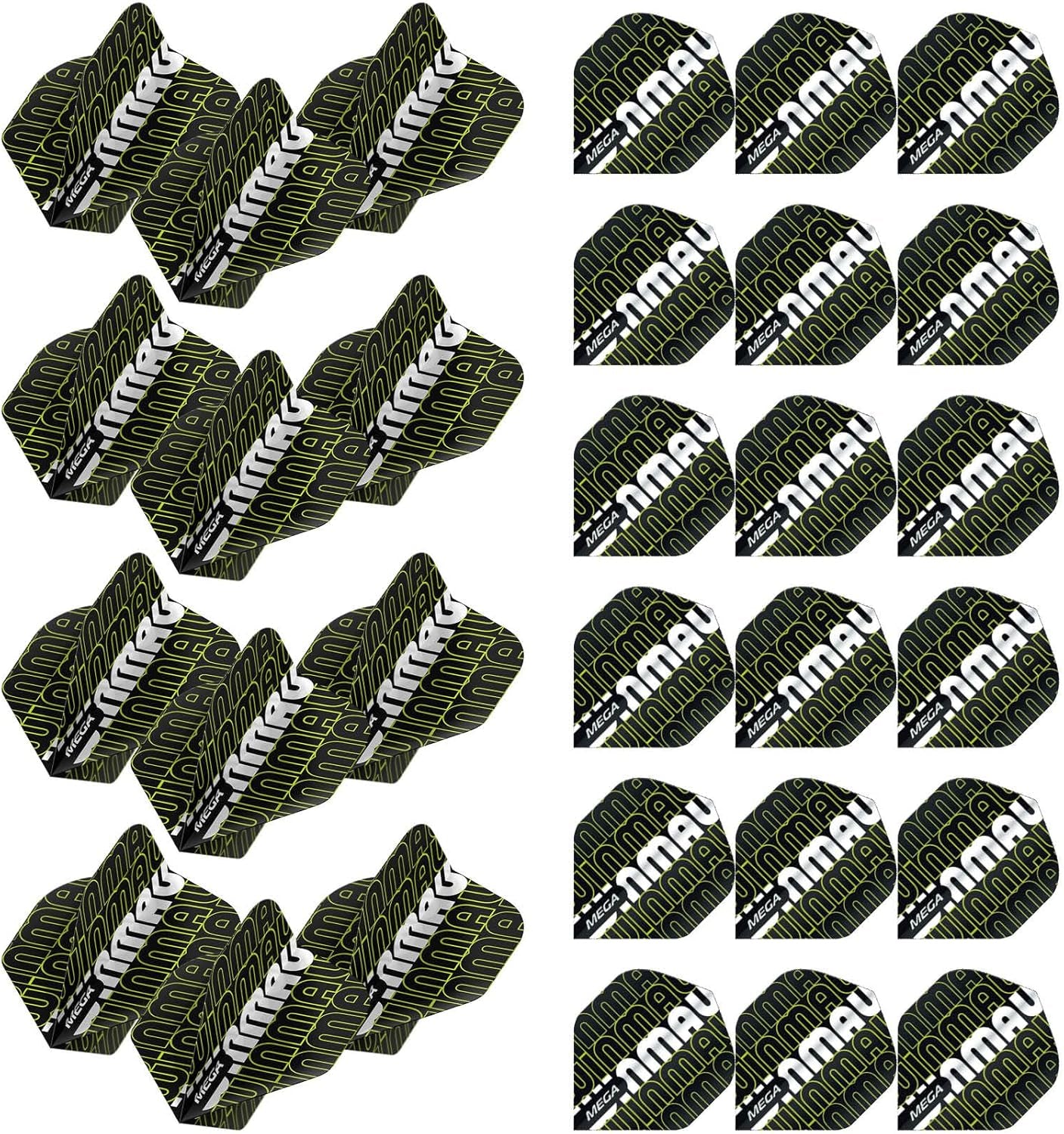 Mega Logo Design Standard Extra Thick Dart Flights - 10 sets per pack (30 dart flights in total)