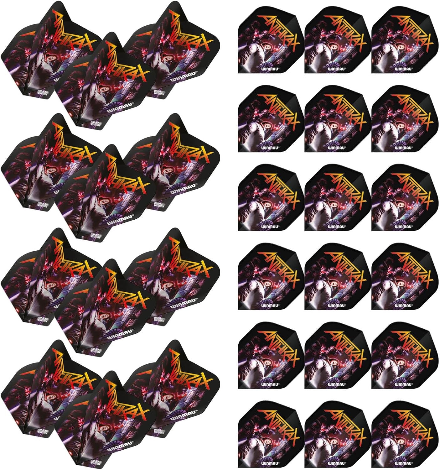 Rock Legends Dart Flights - 10 Sets Per Pack (Total 30 Dart Flights) Available in Varying Designs