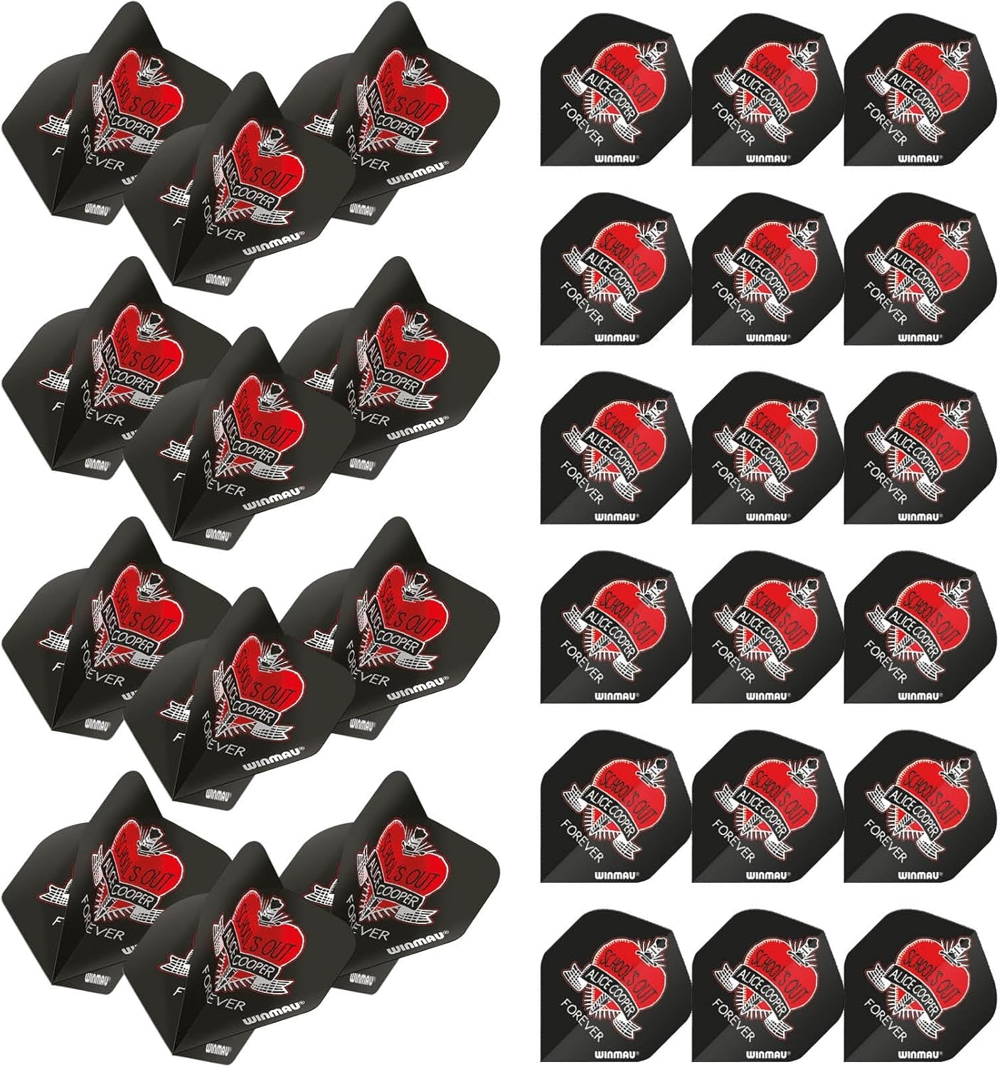 Rock Legends Dart Flights - 10 Sets Per Pack (Total 30 Dart Flights) Available in Varying Designs
