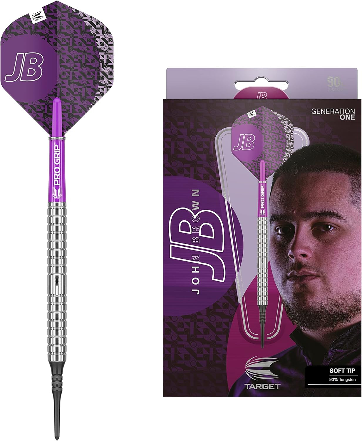 Adrian Lewis Black Edition 90% Tungsten Soft Tip Darts Set