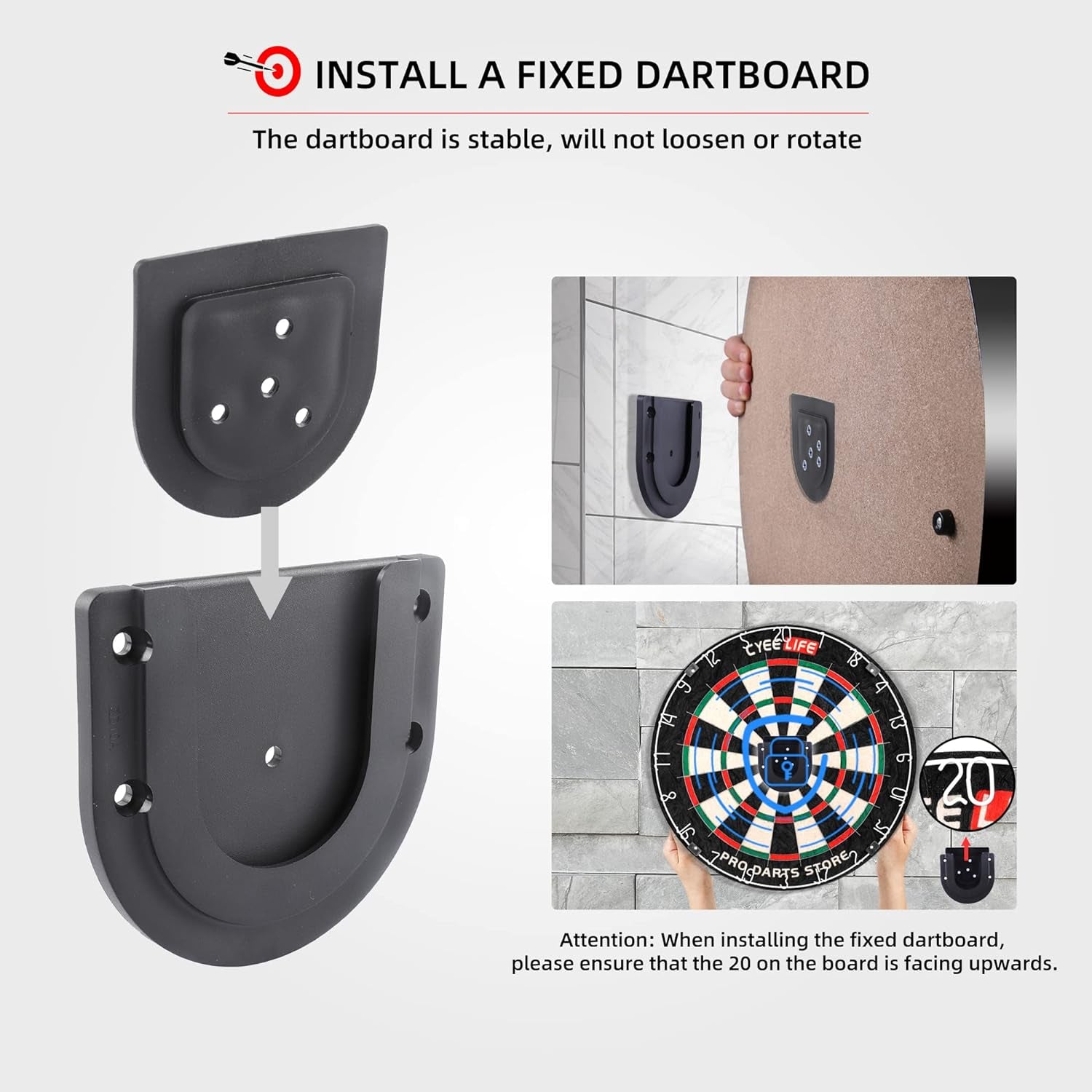 Dartboard Bracket Hanging Dartboards Professional,Dart Board Accessories,Black