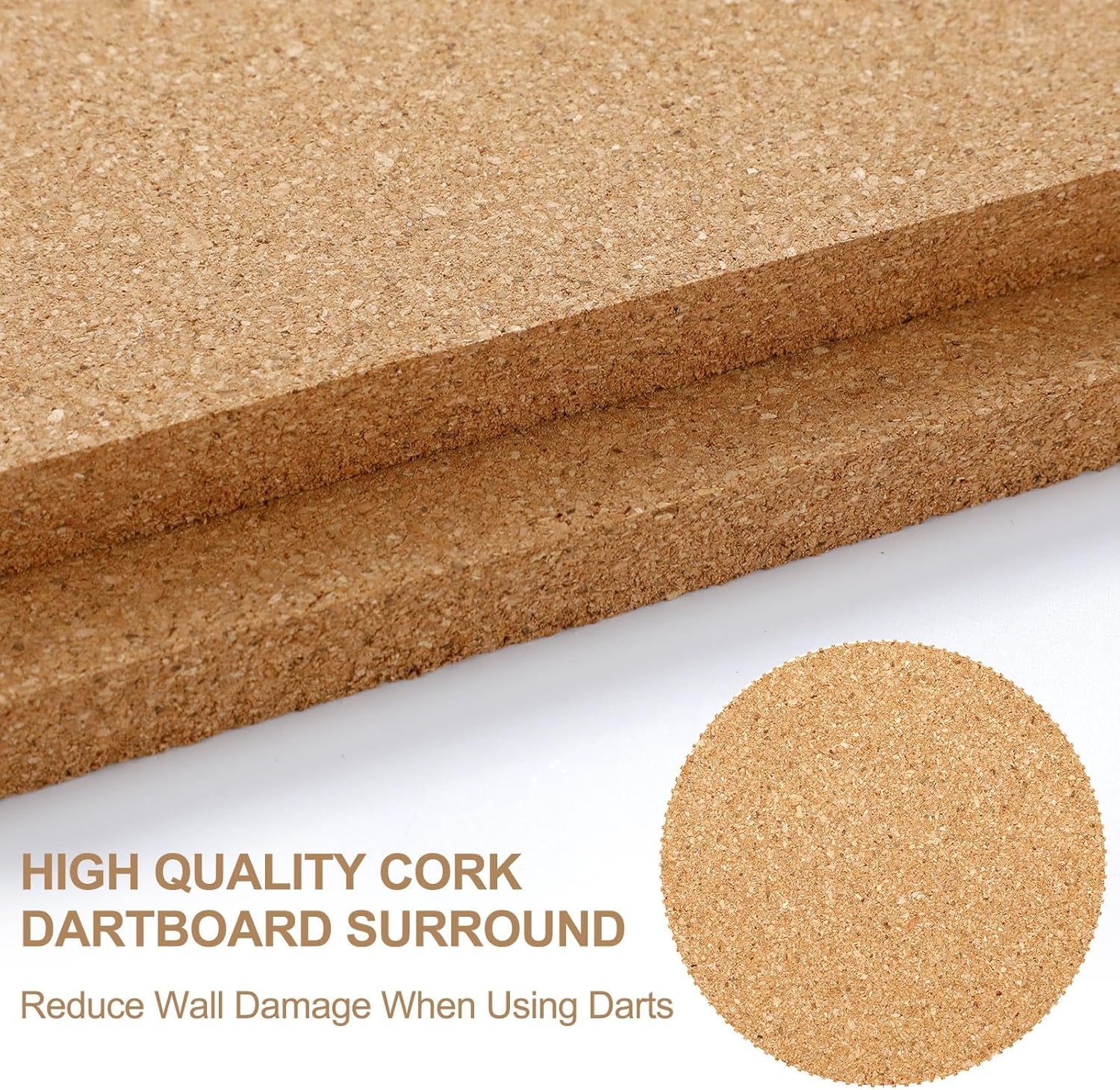 2 Pcs Cork Dart Board Backer 36 x 24 x 0.5 Inch Wall Protection Dartboard Backboard Protector Dart Surround Board Backing for Wall Bulletin Display Area