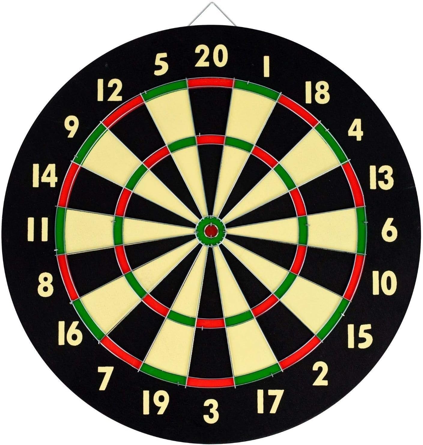 NEW DART BOARD + 6 BRASS DARTS FLAG CHECKERS 16.5 inch by