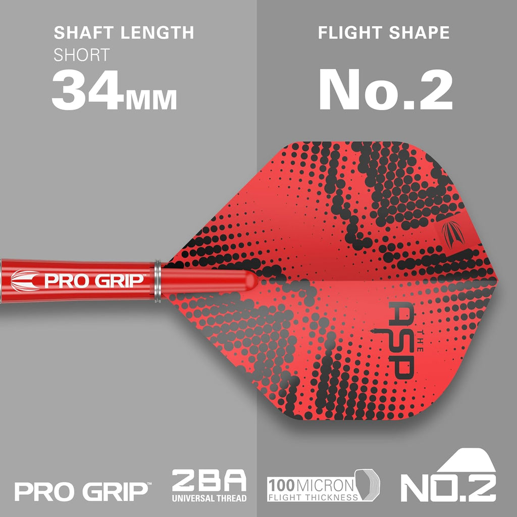 Nathan Aspinall 22G/23G/24G Tungsten Steel Tip Darts Set - 9 Pro Grip Shafts - 9 Pro Ultra Flights – Dart Wallet Bundle
