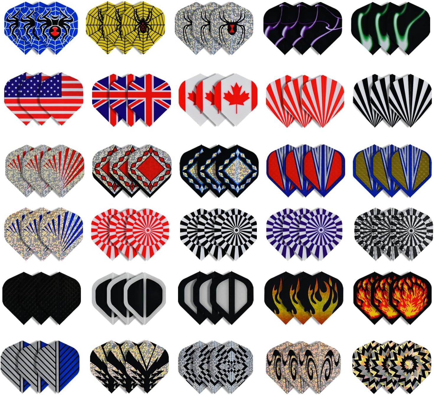Standard Dart Flights Durable Replacement Dart Accessories Perfect Flights Equipment Supplies for Dart Games 60pcs 90pcs Select