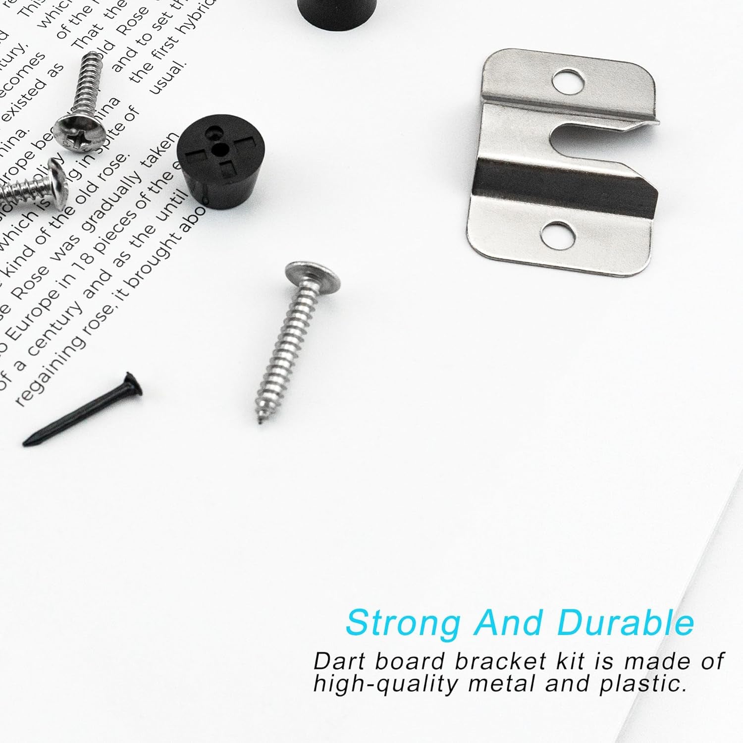 Portable Dartboard Mounting Bracket Kit, Includes Screws, Nails and Stabilisers Dart Board Hanging Kit Dart Board Hardware Wall Bracket for Hanging Dartboard