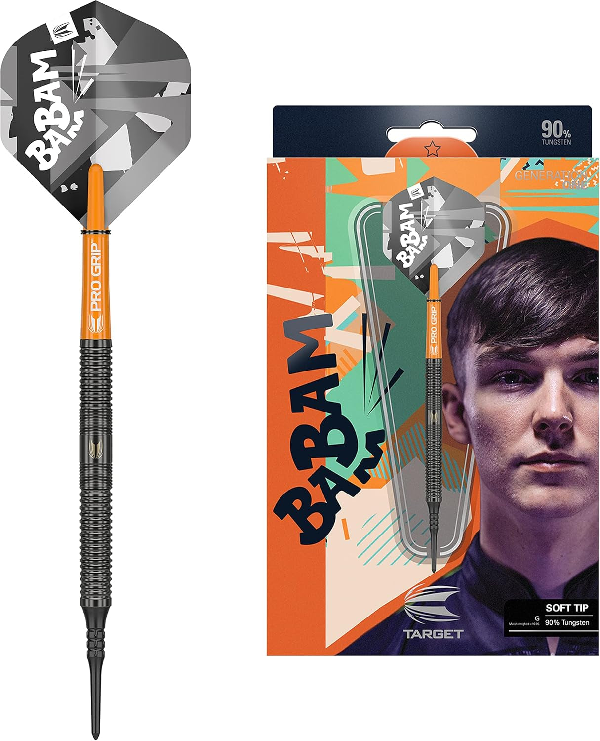 Adrian Lewis Black Edition 90% Tungsten Soft Tip Darts Set