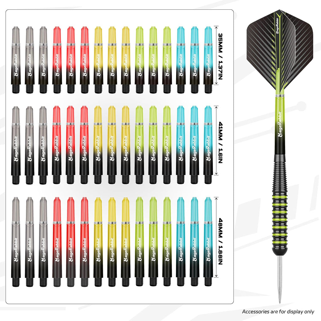 Dart-Zubehör-Set, 36 Dart-Flights, 45 Schäfte, Schärfer, Entferner, 50 Metallringe, 16 Flugschützer, insgesamt 11 Arten von Dart-Zubehör