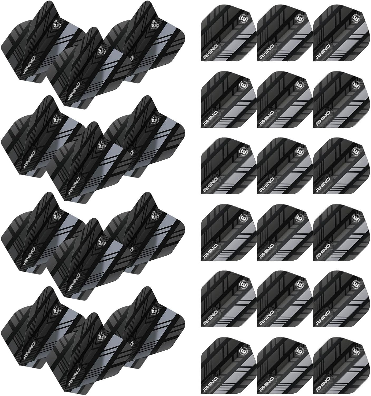 Rhino Stripe Design Dart Flights - 10 sets per pack (30 flights per pack)