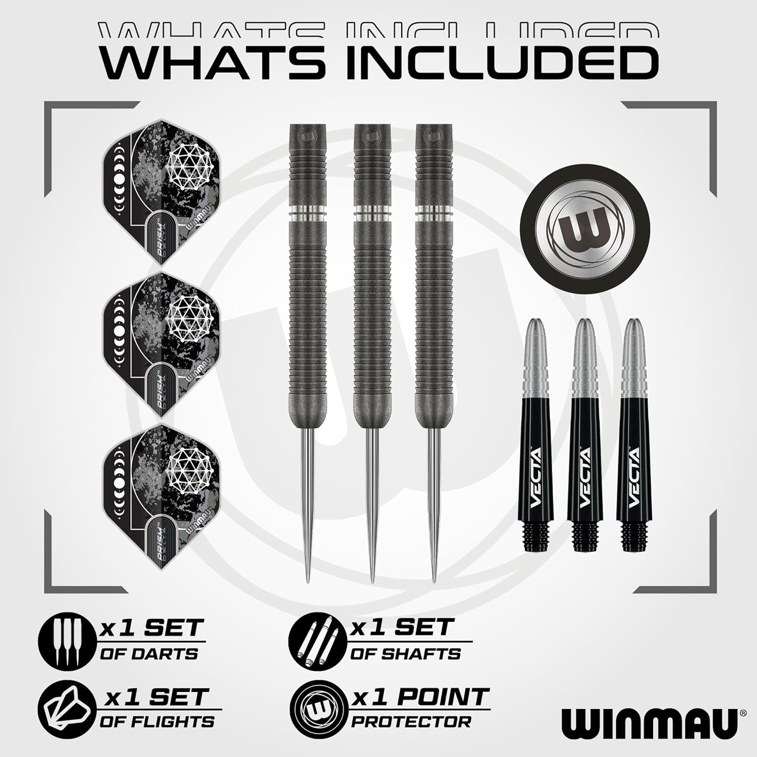 Darts Callisto Series 90% Professional Tungsten Steel Tip Darts Set with Dart Flights and Dart Shafts (Stems) - Available in Three Styles - 22g, 23g, 24g, 25g & 26g Dart