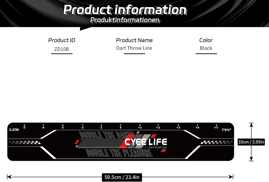 Dart Oche Line, Drop marking, dart throwing line dart accessories for steel darts and soft darts