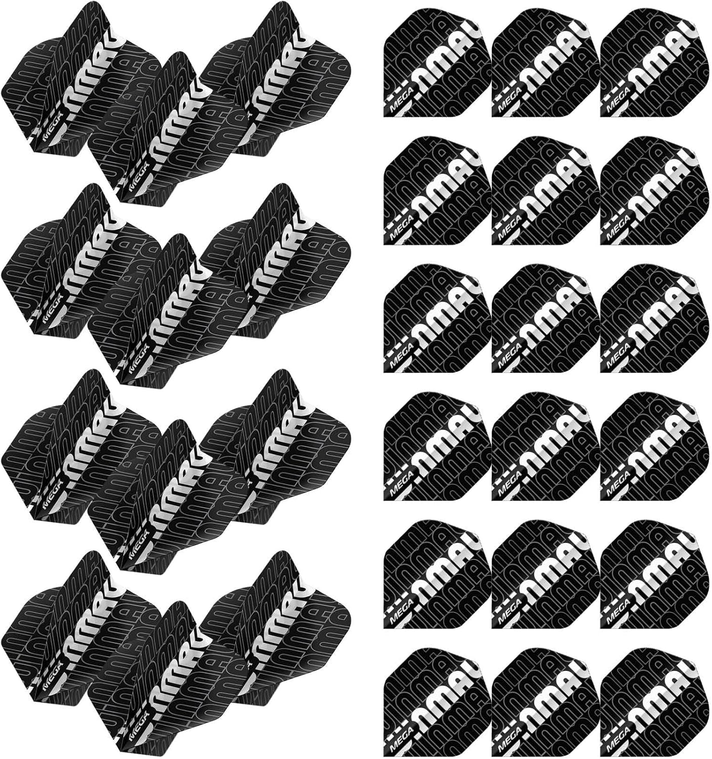 Mega Logo Design Standard Extra Thick Dart Flights - 10 sets per pack (30 dart flights in total)