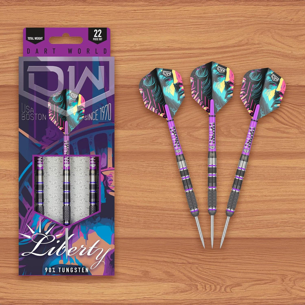 Liberty 90% Tungsten Steel Tip Darts, Precision Balanced, Accurate and Durable - Perfect for Professional and Recreational Players