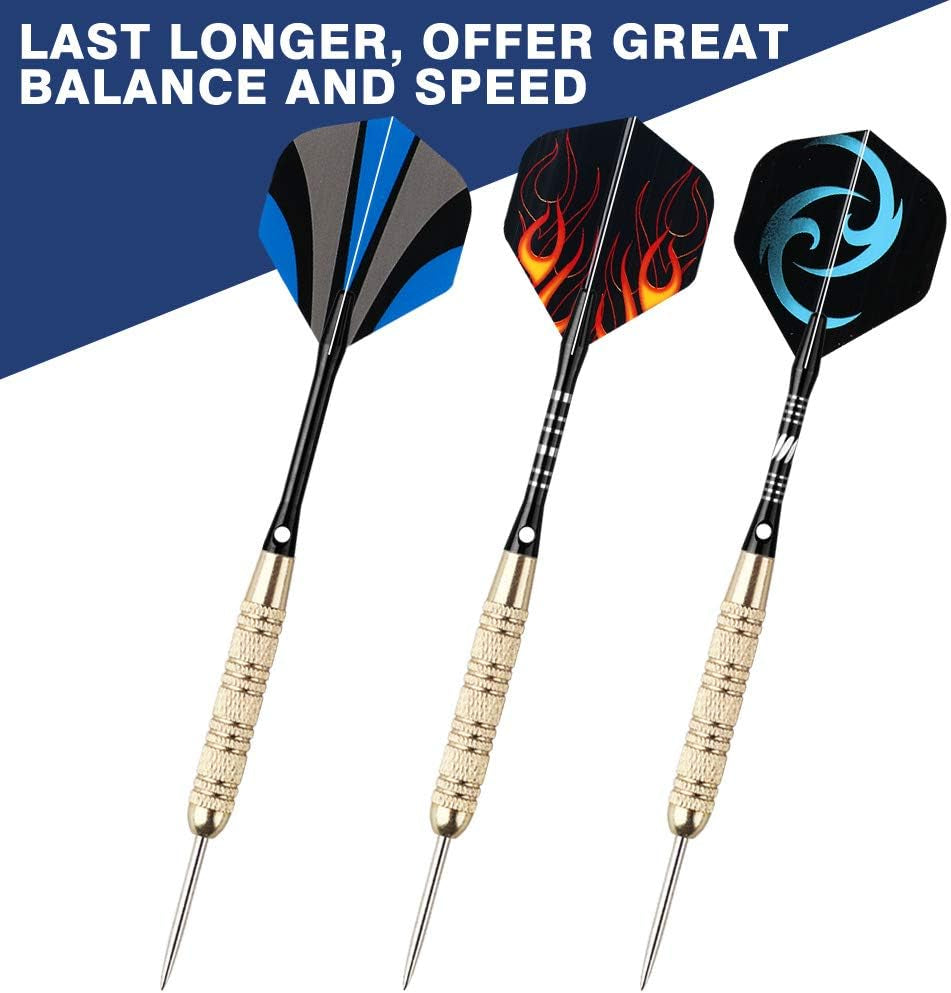 25 Sets/ 75 Pcs Wholesale Durable Polyester Dart Flights Sets 2D And 3D Bling Long Life Laser Aluminum Darts Flights