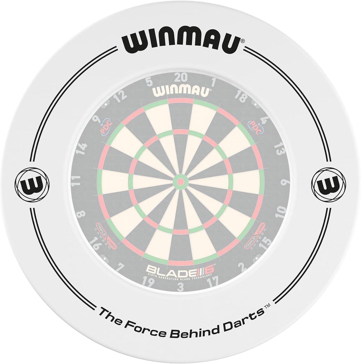 Signature Design Dart Board Surround Ring - Available in Black, White, Red and Blue - Durable Backboard Wall Protector for Dartboards - Professional Darts Accessories