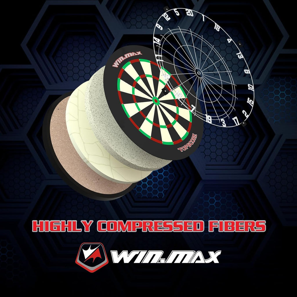 Dart Board - Dartboard Dart Boards for Adults Bristle Steel Tip Dartboard Set with 12 Darts Metal Tip