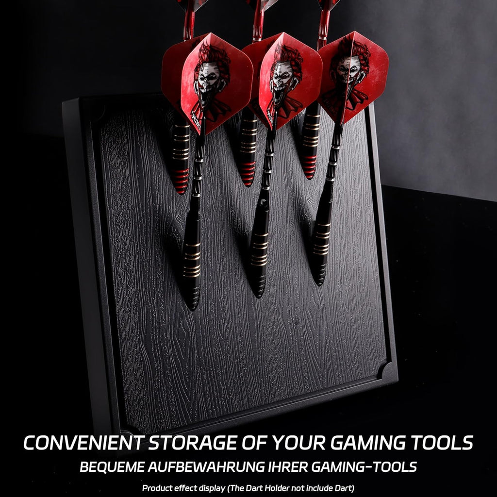 Wall Mounted Darts Holder/Stand,Dart Case Displays 6 Set of Steel/Soft Tip Darts,Compatible with All Sisal & Electronic Dartboards, Surrounds & Cabinets