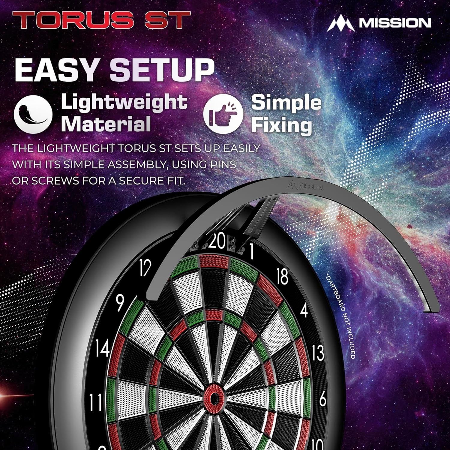 Torus ST Soft Tip Dart Board Light | Dartboard LED Lighting System for Electronic and Soft Tip Dartboards, Black (TOR-ST)