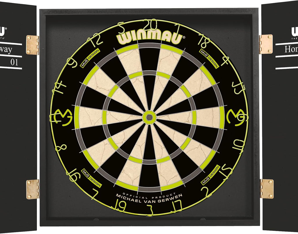 Michael van Gerwen MvG Sets available with Dartboards, Cabinets, Surrounds, Darts and Accessories