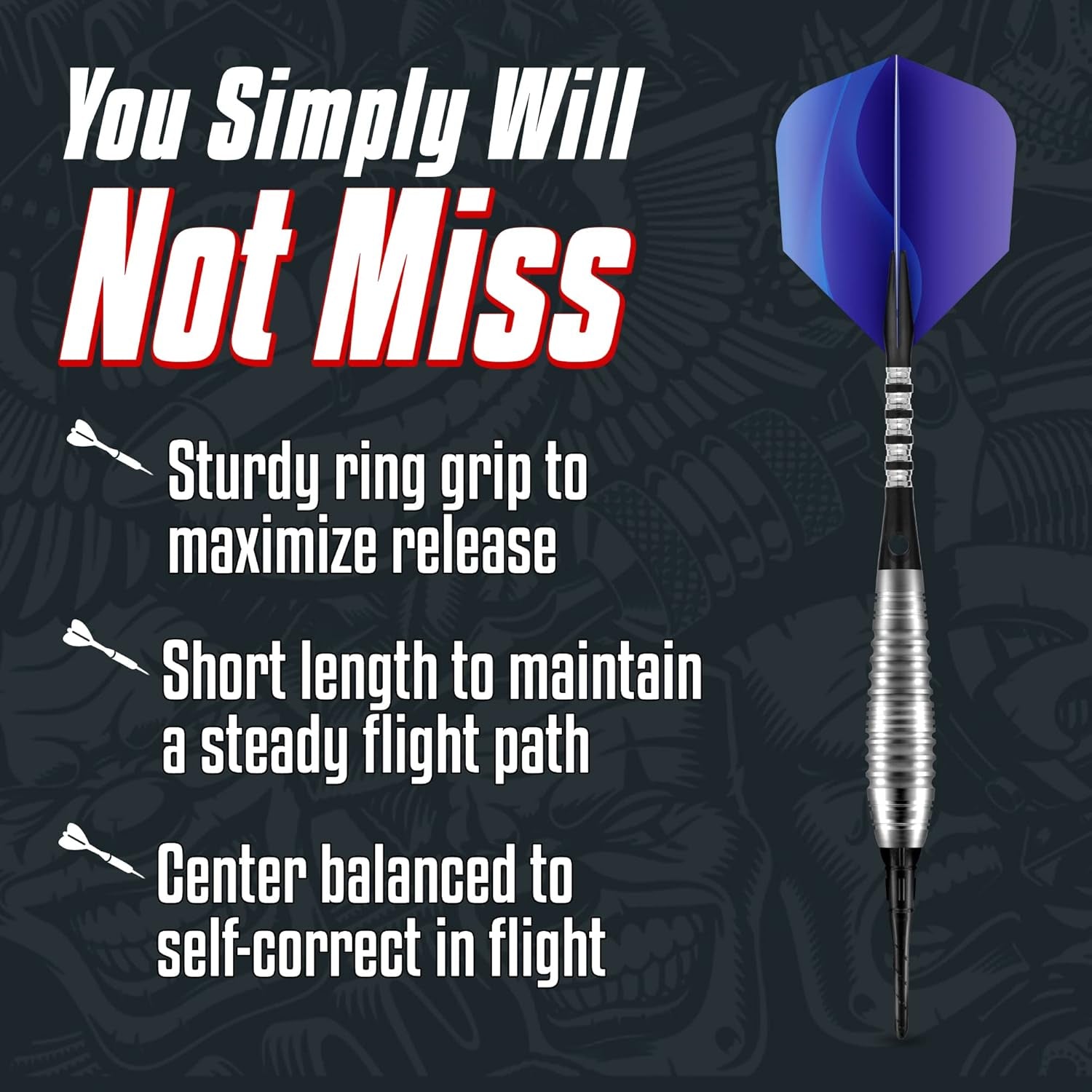 Darts Zen Budo 80% Tungsten Pro Throwing Darts Soft Tip Set, Professional - Made in New Zealand - Designed Dart Flights - Plastic Tip Bar Darts